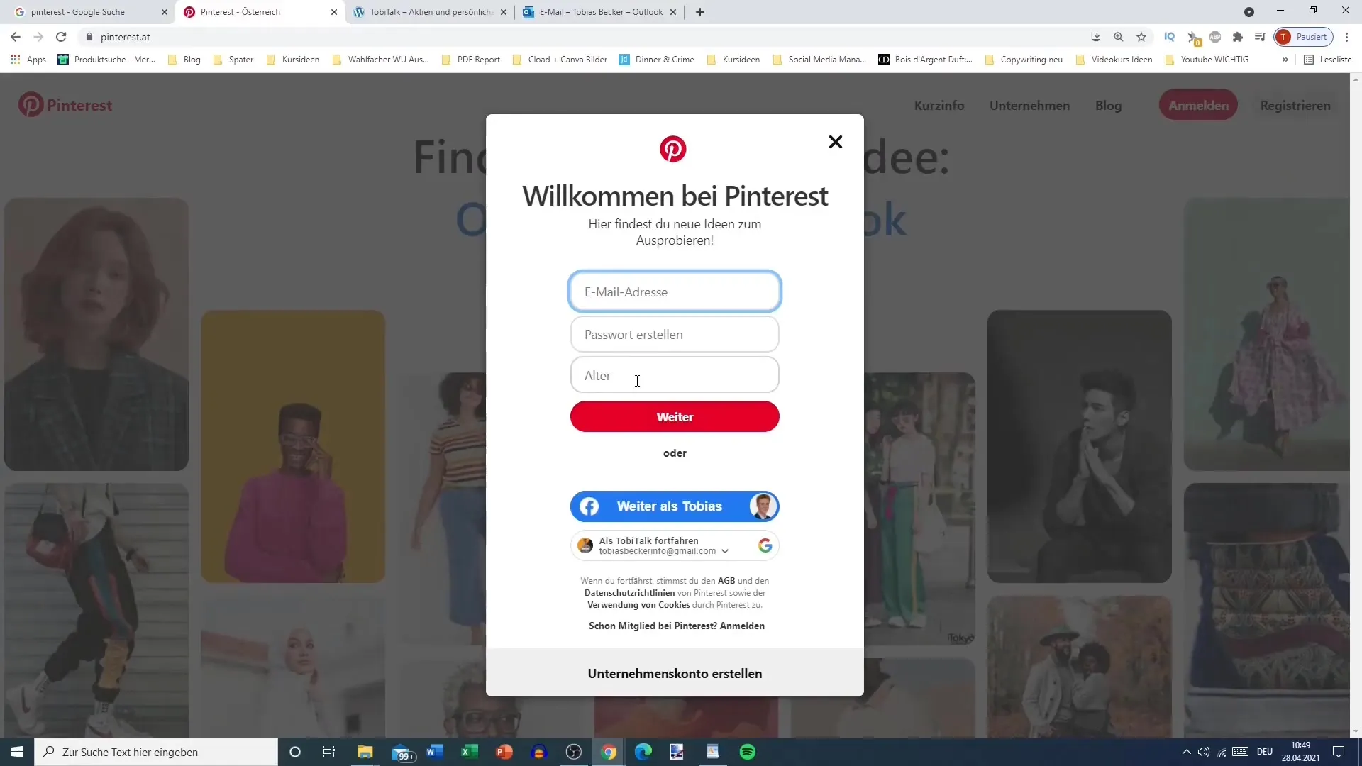 Utwórz konto biznesowe na Pinterest dla skutecznego marketingu