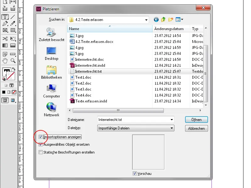 Καταγραφή κειμένων στο InDesign
