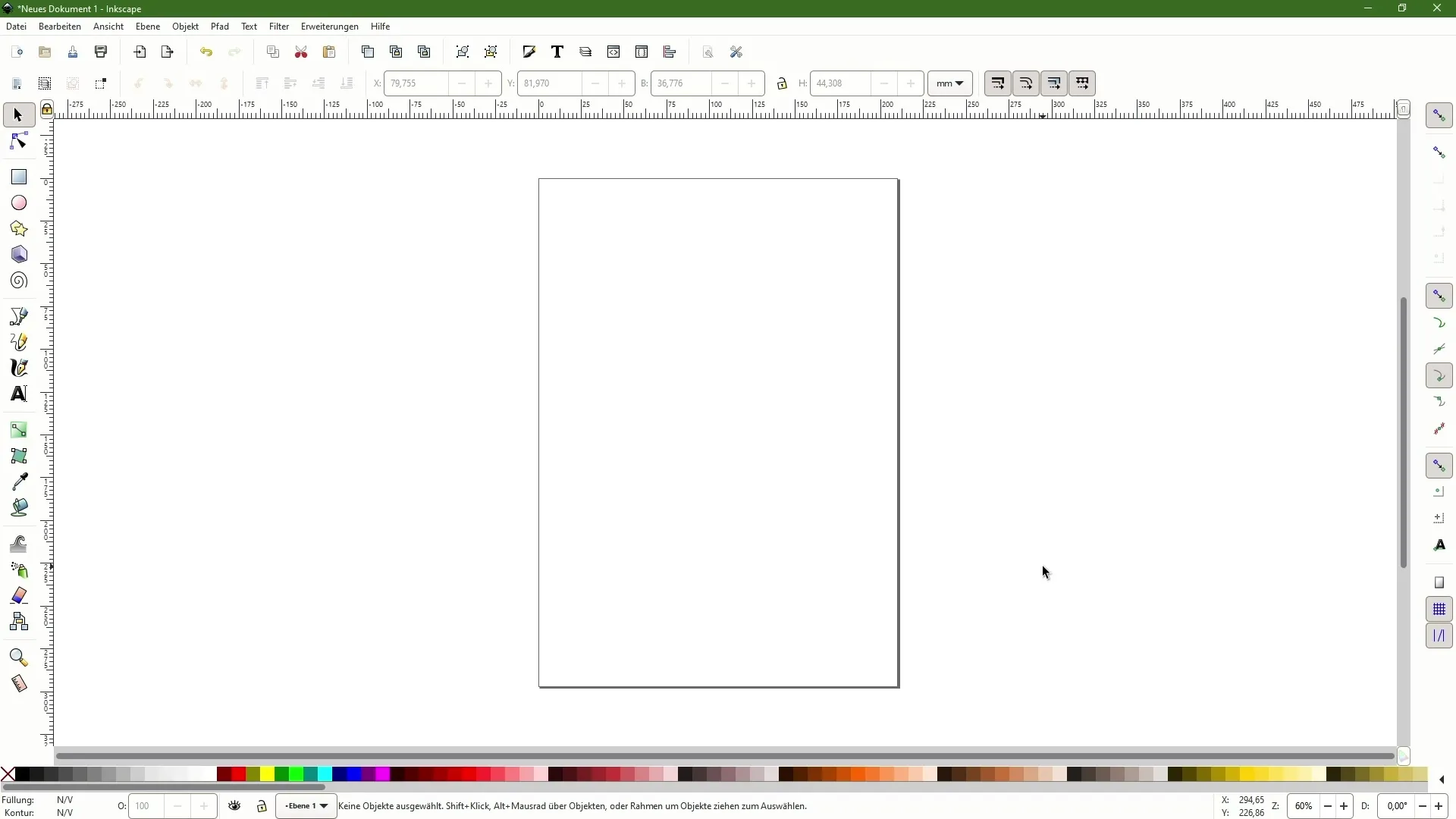 Προεπιλογές Inkscape για δημιουργική εργασία
