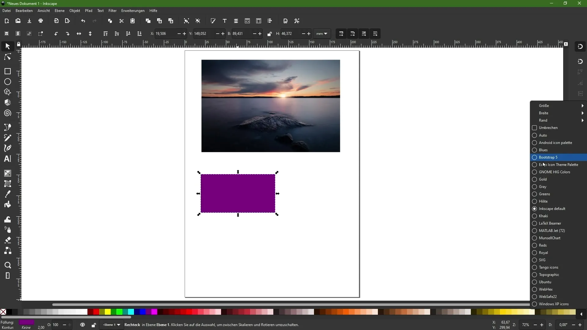 Χρωματικός σχεδιασμός στο Inkscape: Χρήση χρωμάτων και χρωματικών πεδίων