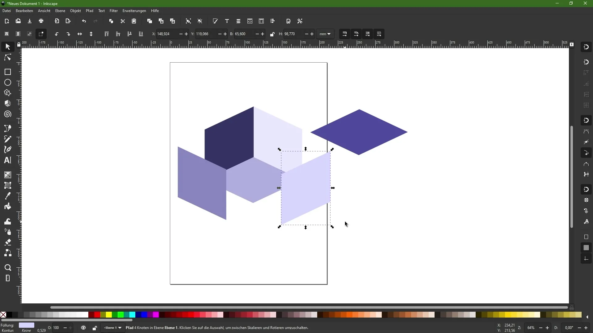 Αποτελεσματική χρήση του εργαλείου 3D box στο Inkscape