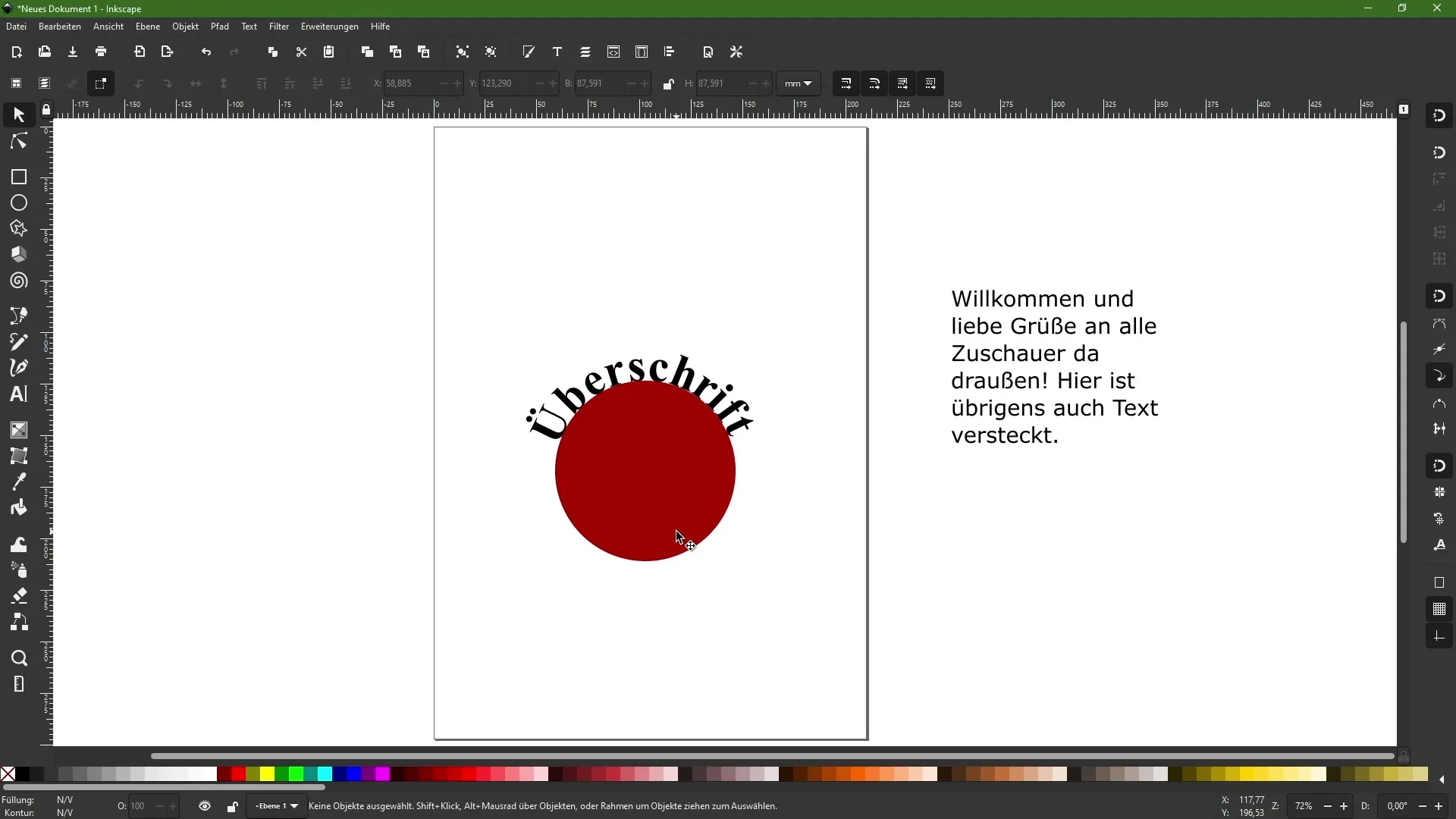 Δημιουργία κειμένου στο Inkscape - βασικά στοιχεία του εργαλείου κειμένου