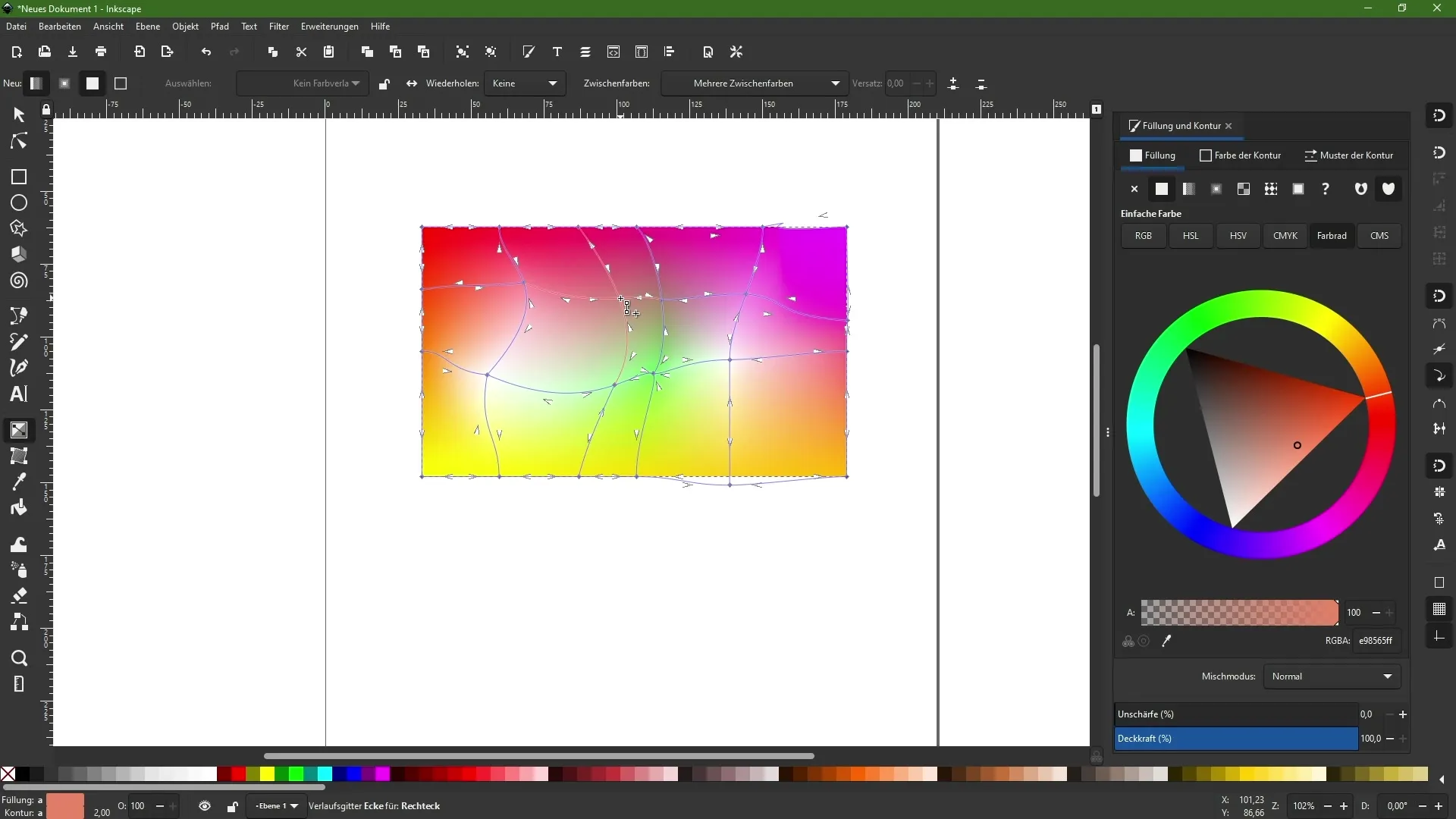 Κατακτήστε το εργαλείο πλέγματος στο Inkscape για εντυπωσιακές διαβαθμίσεις