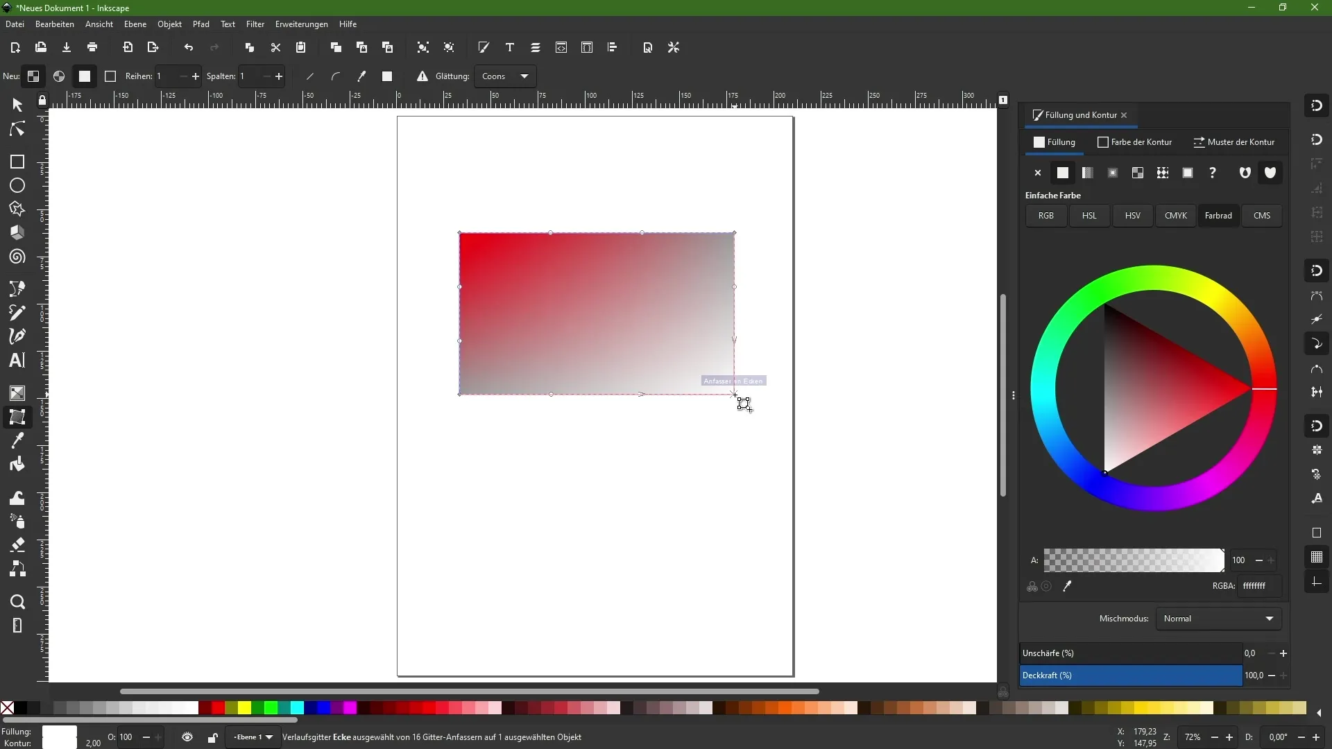Κατακτήστε το εργαλείο πλέγματος στο Inkscape για εντυπωσιακές διαβαθμίσεις