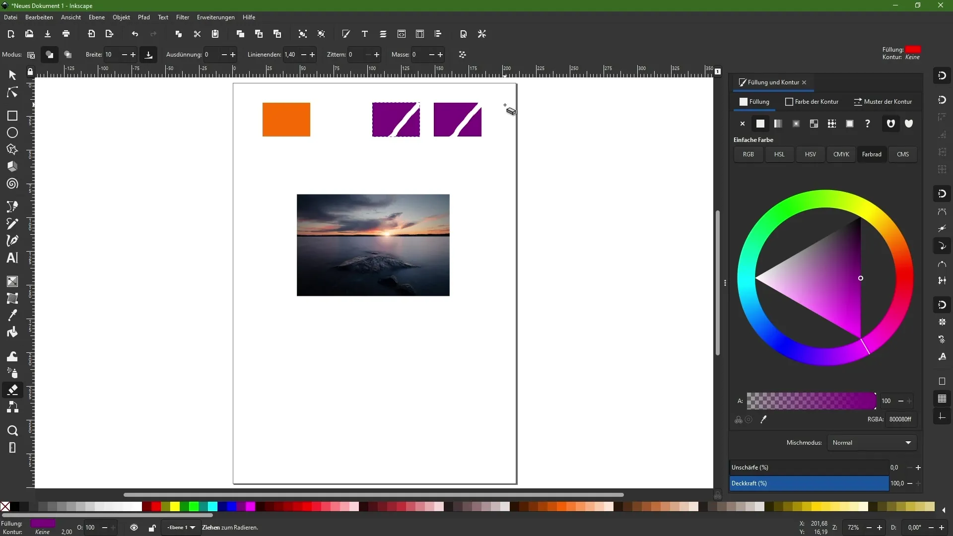 Εργαλείο γόμας στο Inkscape - βελτιστοποιήστε τα σχέδιά σας