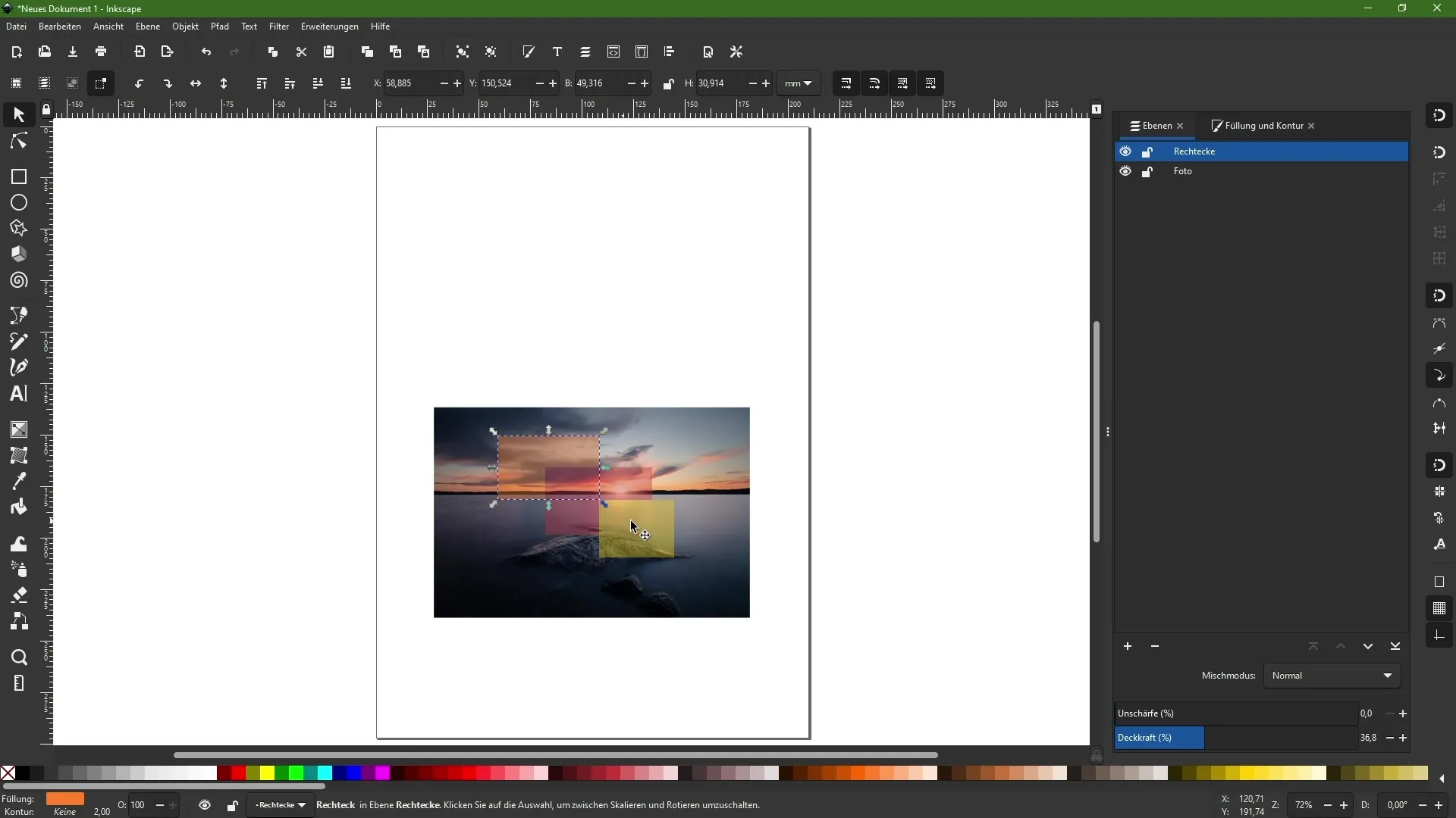 Inkscape: Εργαστείτε αποτελεσματικά με στρώματα και χρησιμοποιήστε δημιουργικές λειτουργίες ανάμειξης