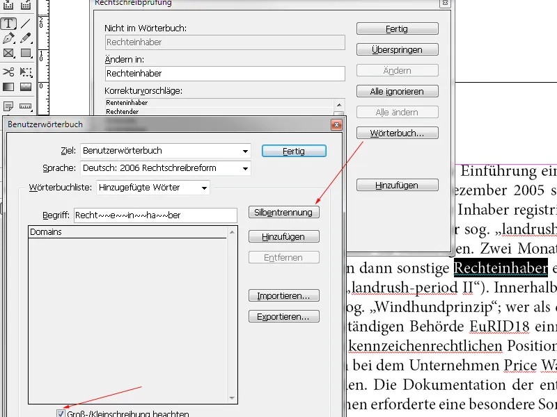 Use spell check and find and replace in adobe indesign
