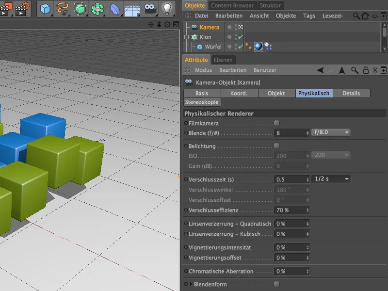 Nieuw in Release 13 - Bewegingsonscherpte met de fysieke renderer