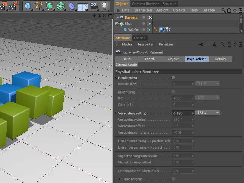 Nieuw in Release 13 - Bewegingsonscherpte met de fysieke renderer