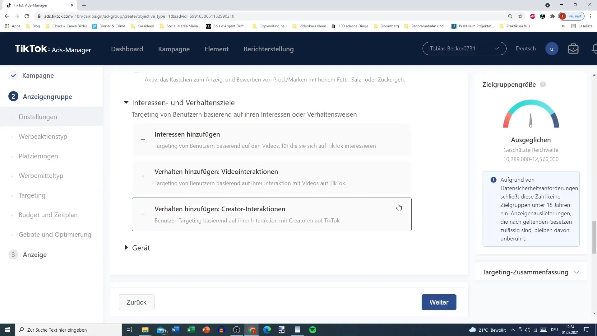 Efektívne zacielenie pre TikTok reklamy v manažéri reklamy