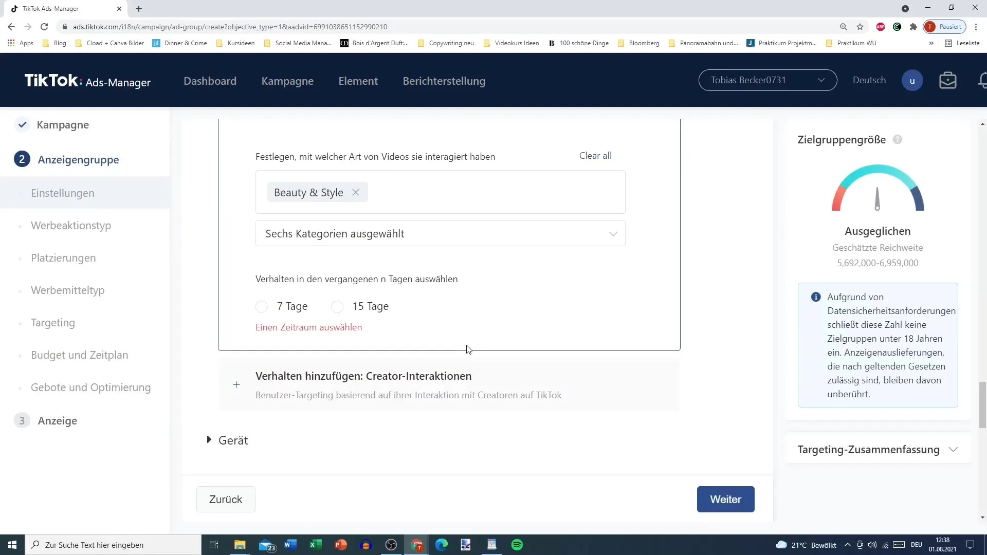 Efektívne cielenie pre TikTok reklamy v manažéri reklám