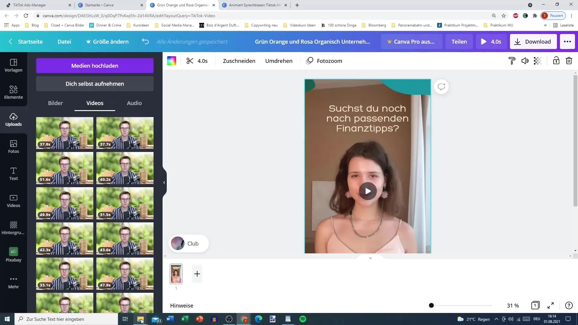 Vytvorte efektívne reklamy na TikToku pomocou Canvy