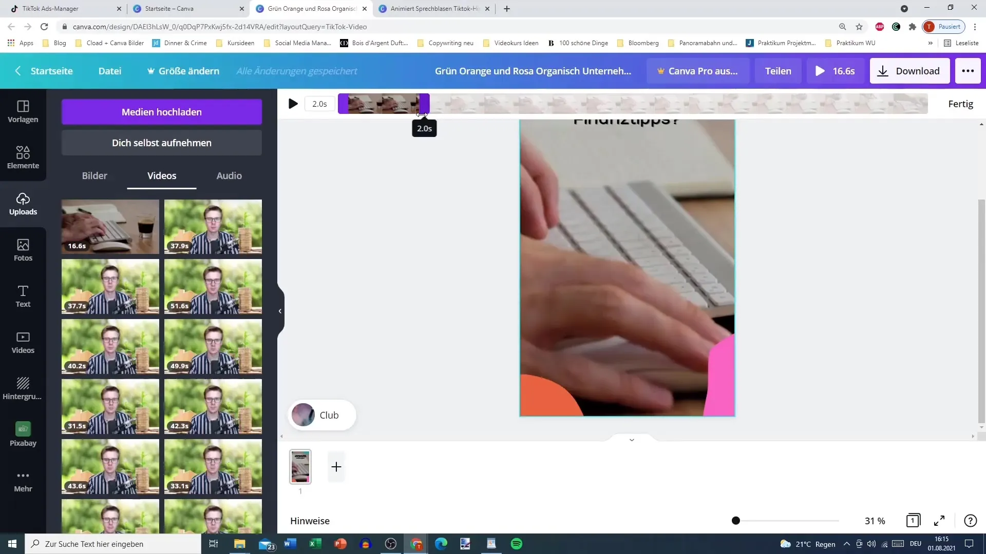 Vytvorte efektívne reklamy na TikTok s Canvou