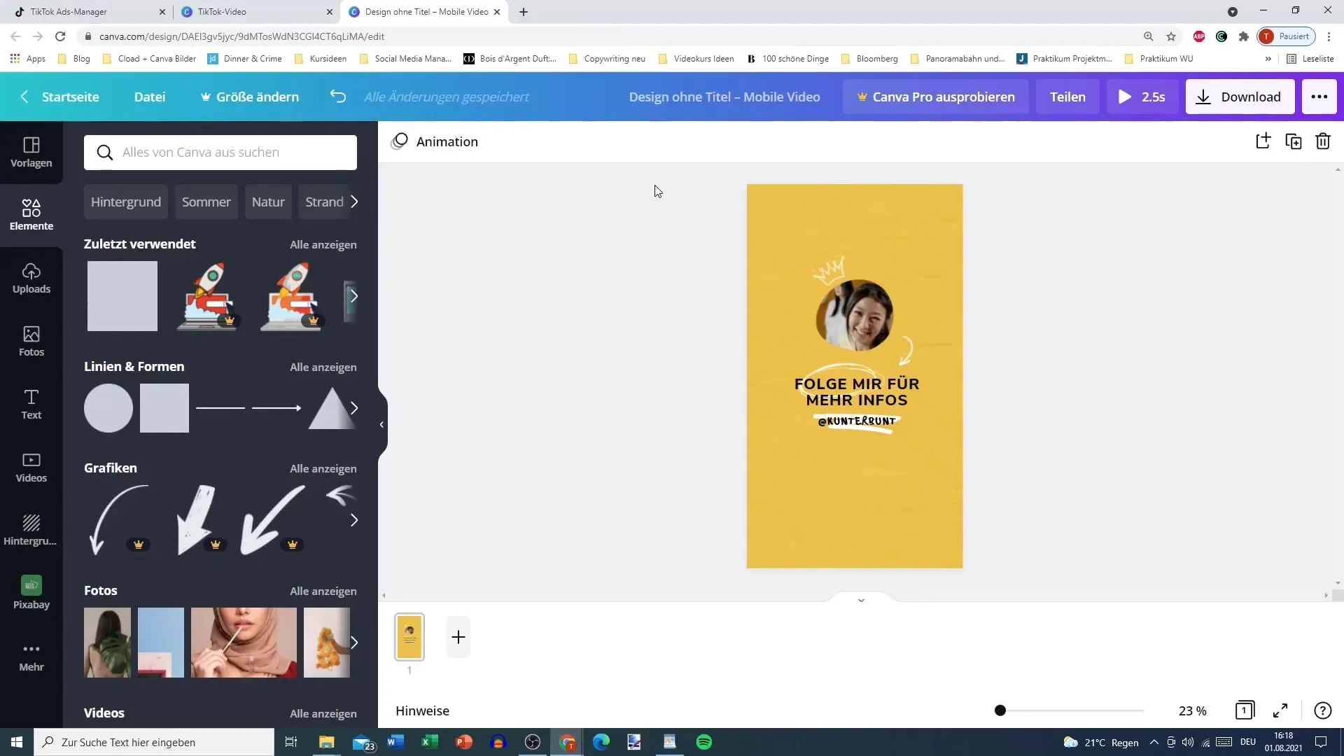 Vytvorte efektívne reklamy na TikToku s Canvou