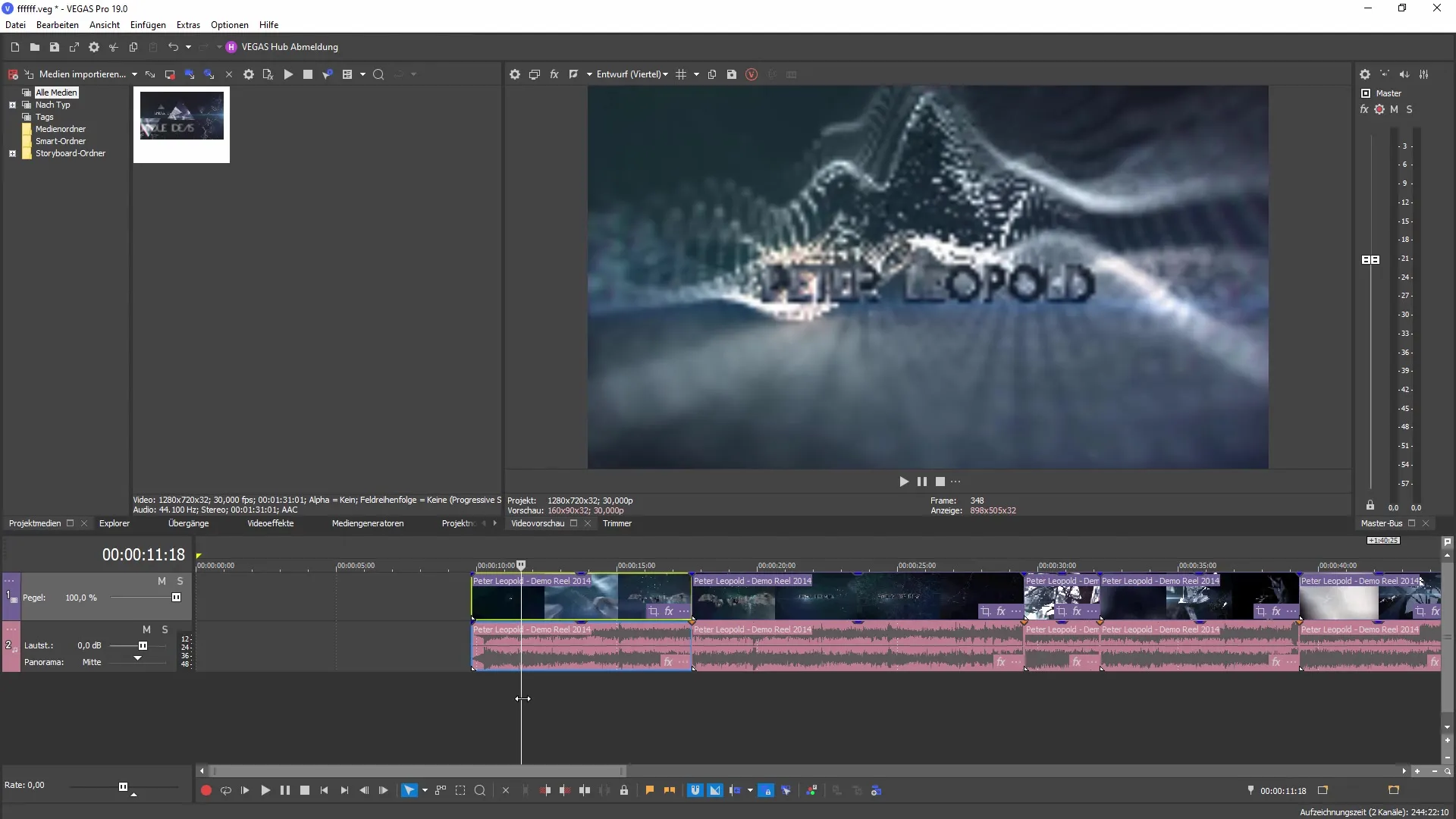 Gebruik geautomatiseerde scènedetectie in VEGAS Pro 19