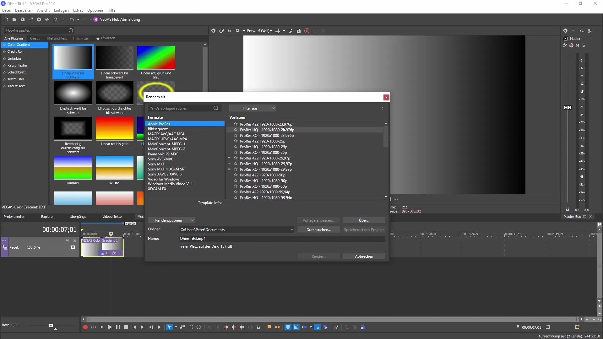 Efficiente utilizzo dei nuovi codec in VEGAS Pro 19