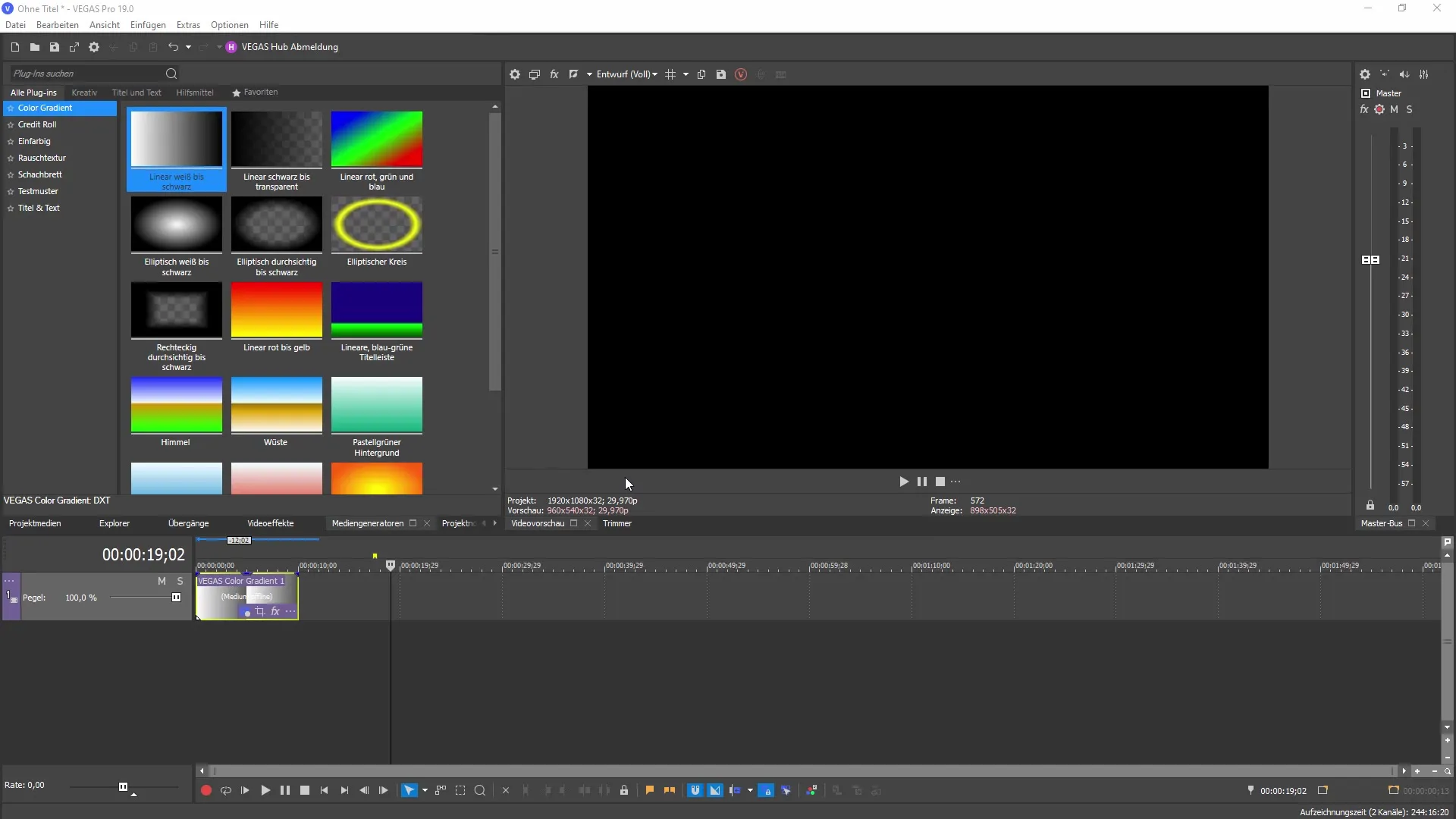 Utilizzo efficiente dei nuovi codec in VEGAS Pro 19