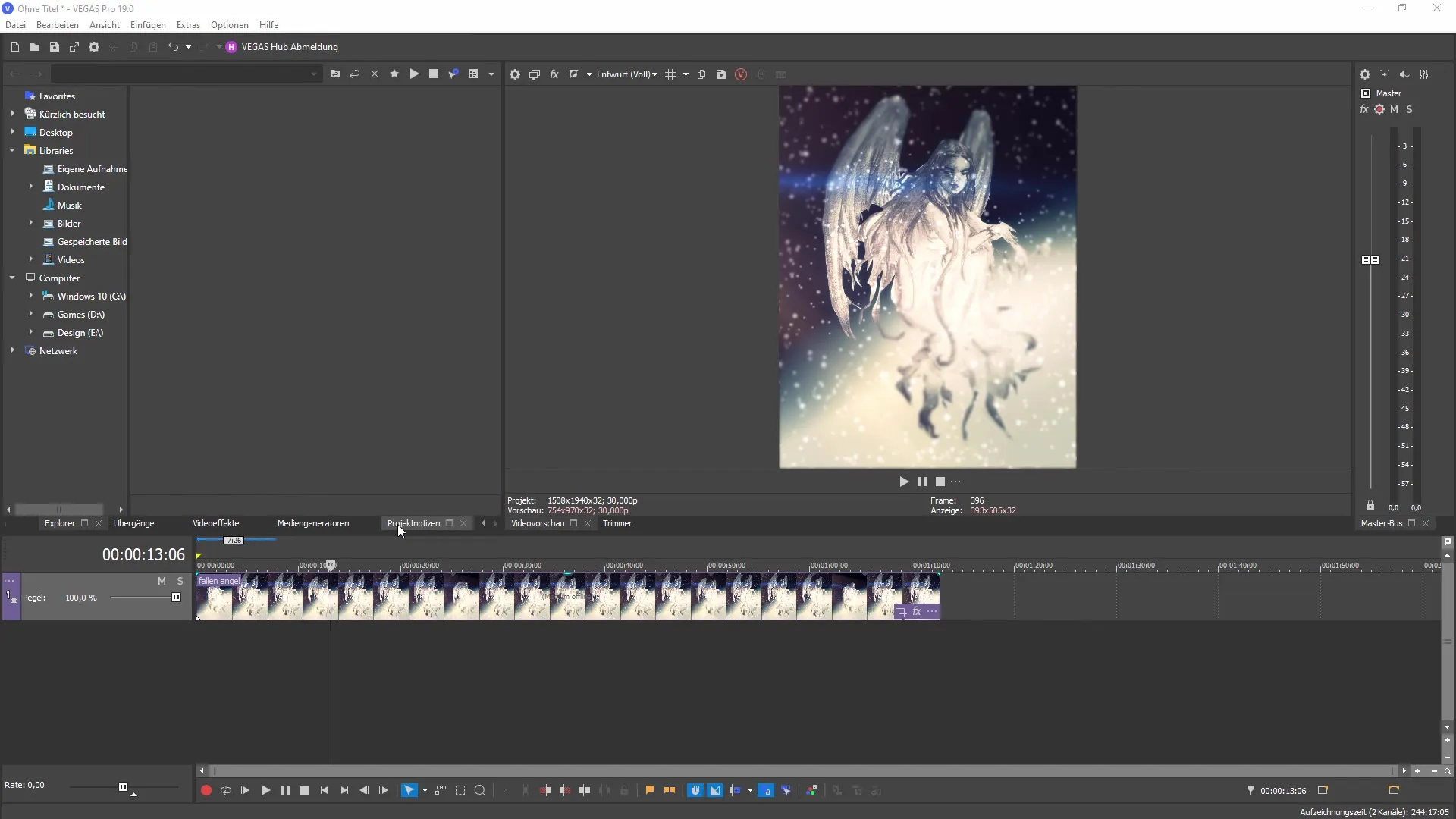 Sfruttare al meglio le note di progetto in VEGAS Pro 19