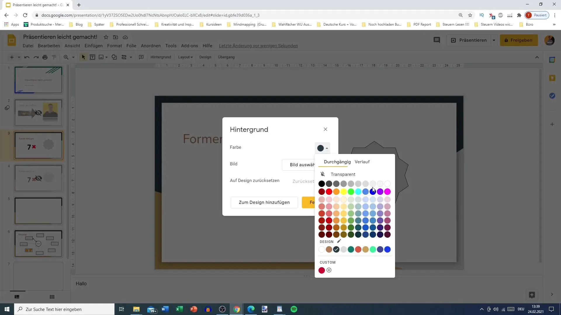 Erweitere deine Google Slides-Kenntnisse mit Folienoptionen