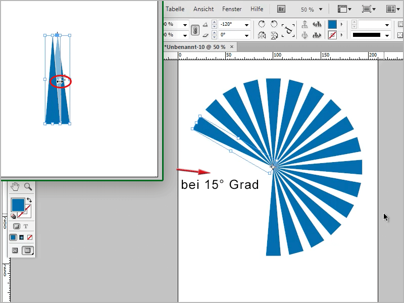 Tipps &amp; Tricks zu Adobe InDesign: Sonnenstrahleffekt/Sunbeams durch cleveres Kopieren erstellen