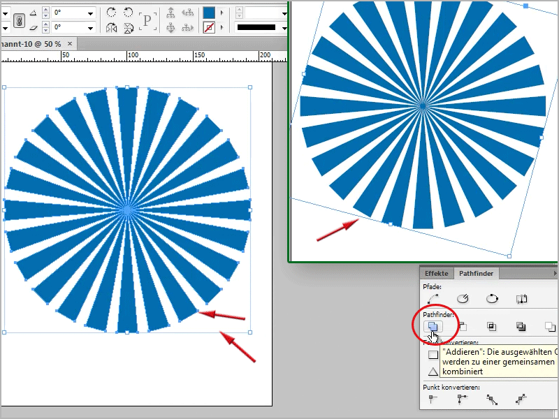 Tipps &amp; Tricks zu Adobe InDesign: Sonnenstrahleffekt/Sunbeams durch cleveres Kopieren erstellen