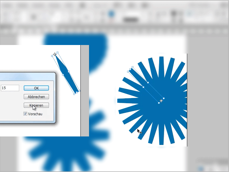 Tipps &amp; Tricks zu Adobe InDesign: Sonnenstrahleffekt/Sunbeams durch cleveres Kopieren erstellen