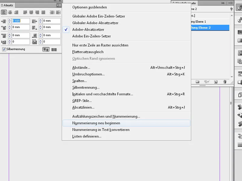 Εργασία με στυλ παραγράφων στο InDesign