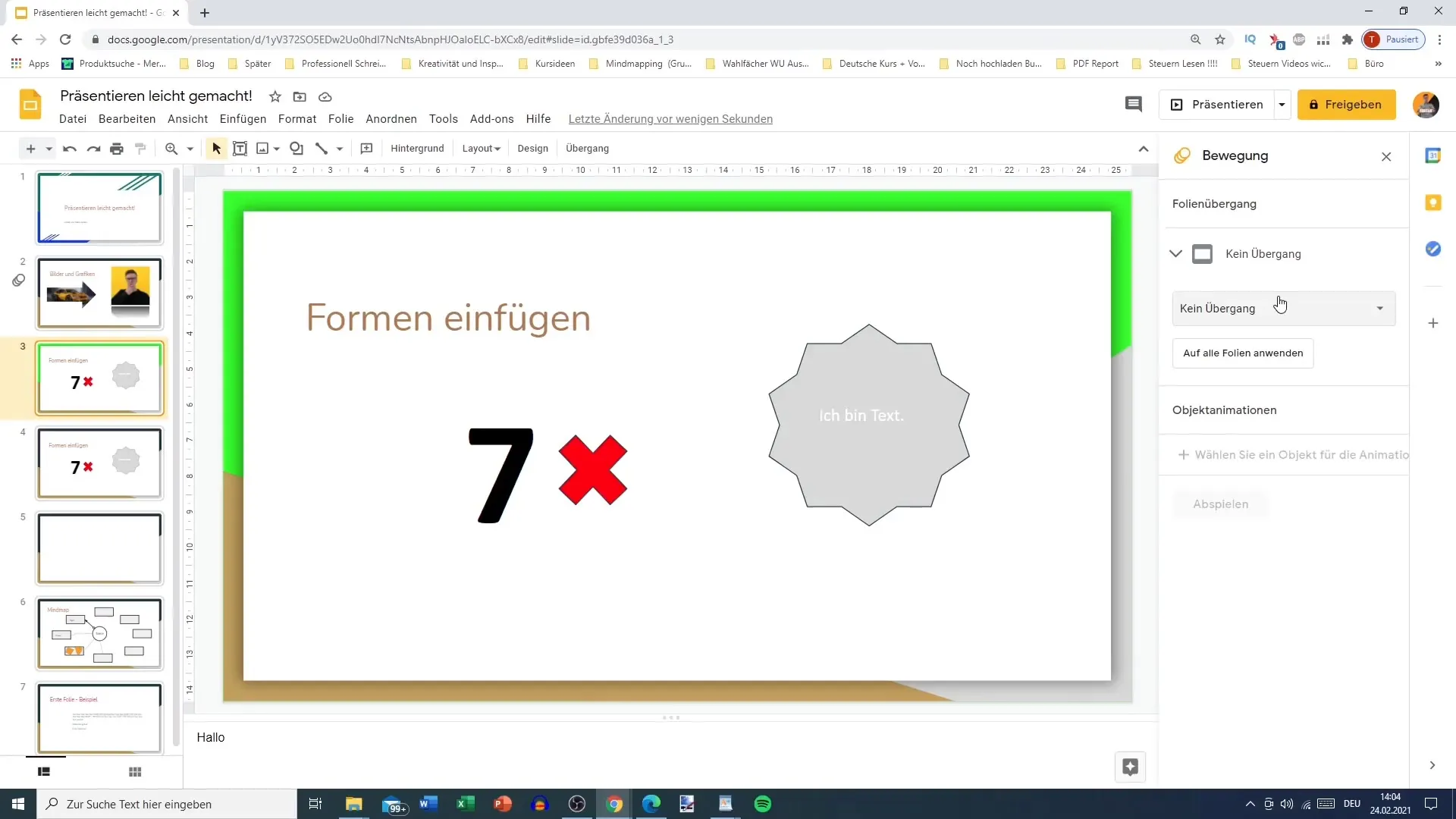 Folienübergänge kreativ gestalten in Google Slides