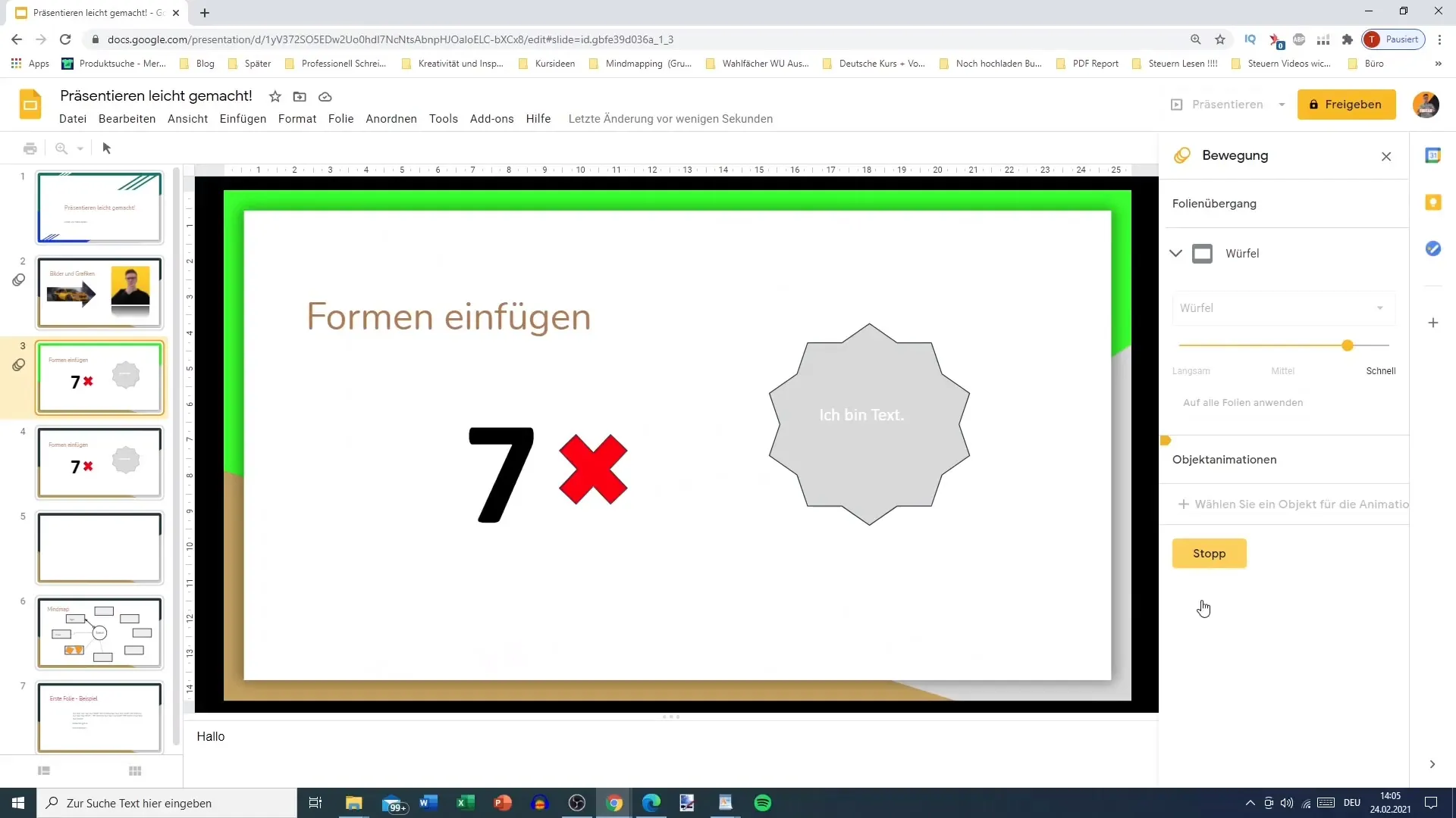 Folienübergänge kreativ gestalten in Google Slides
