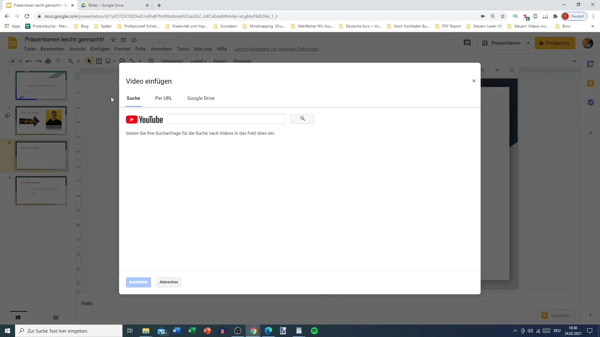 Videos effektiv in Google Slides einfügen