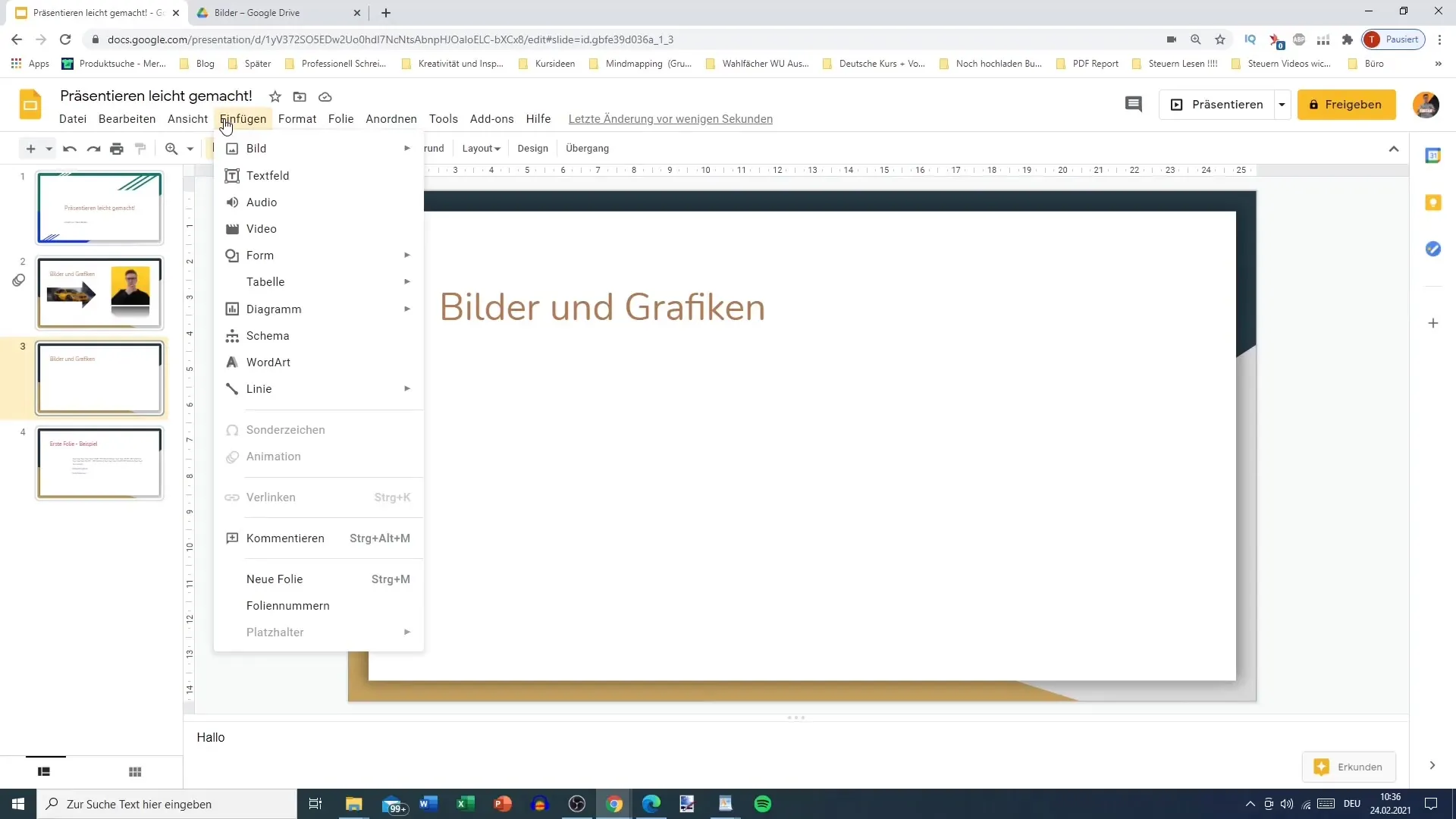 Videos effektiv in Google Slides einfügen