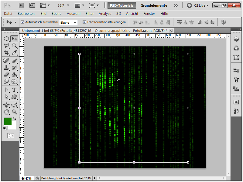 Matrix-effekt med animasjon