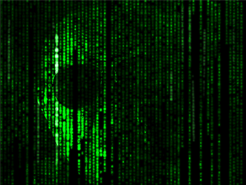 Matrix-effekt med animasjon