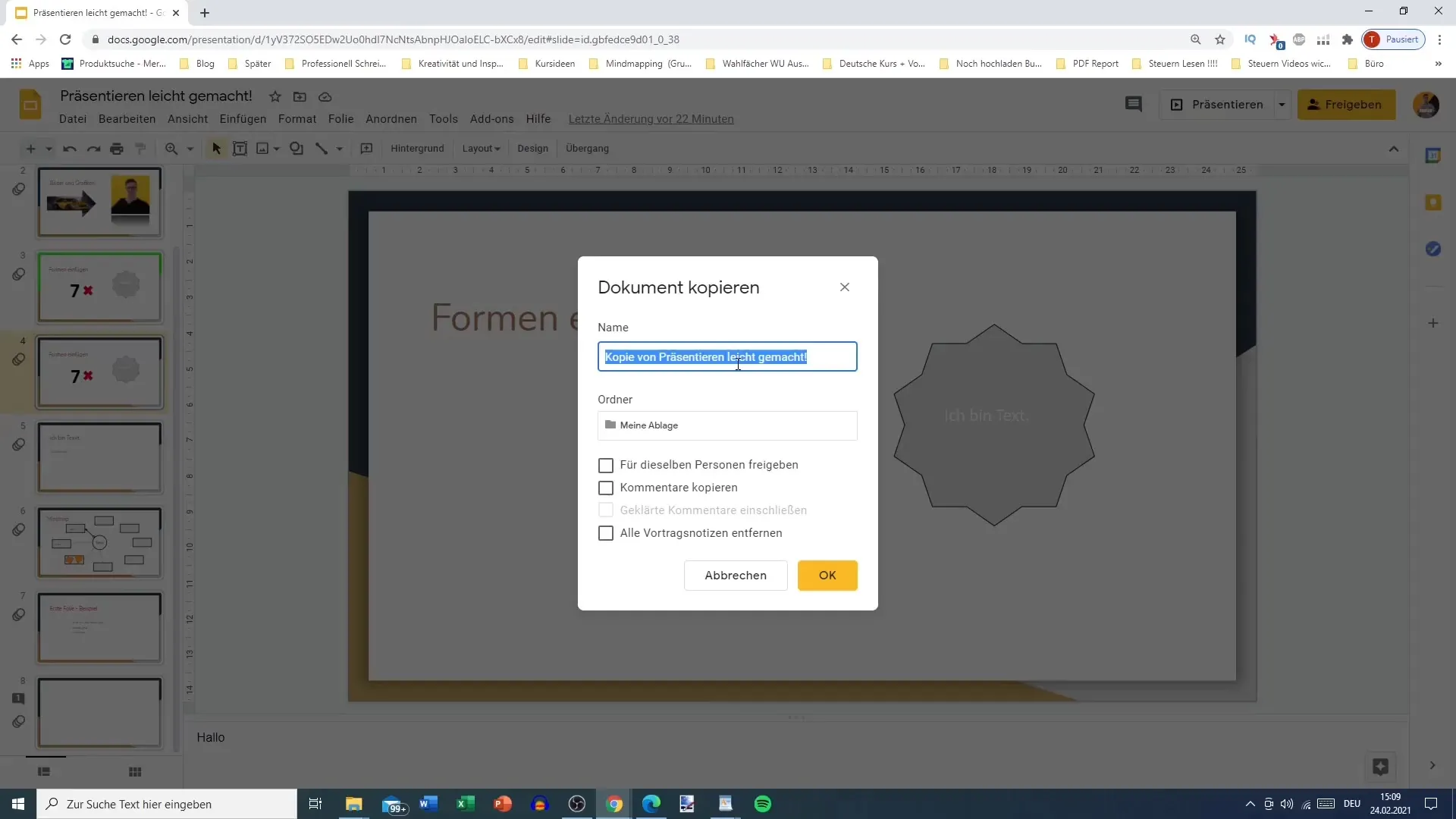 Google Slides: Dokument effektiv herunterladen und kopieren