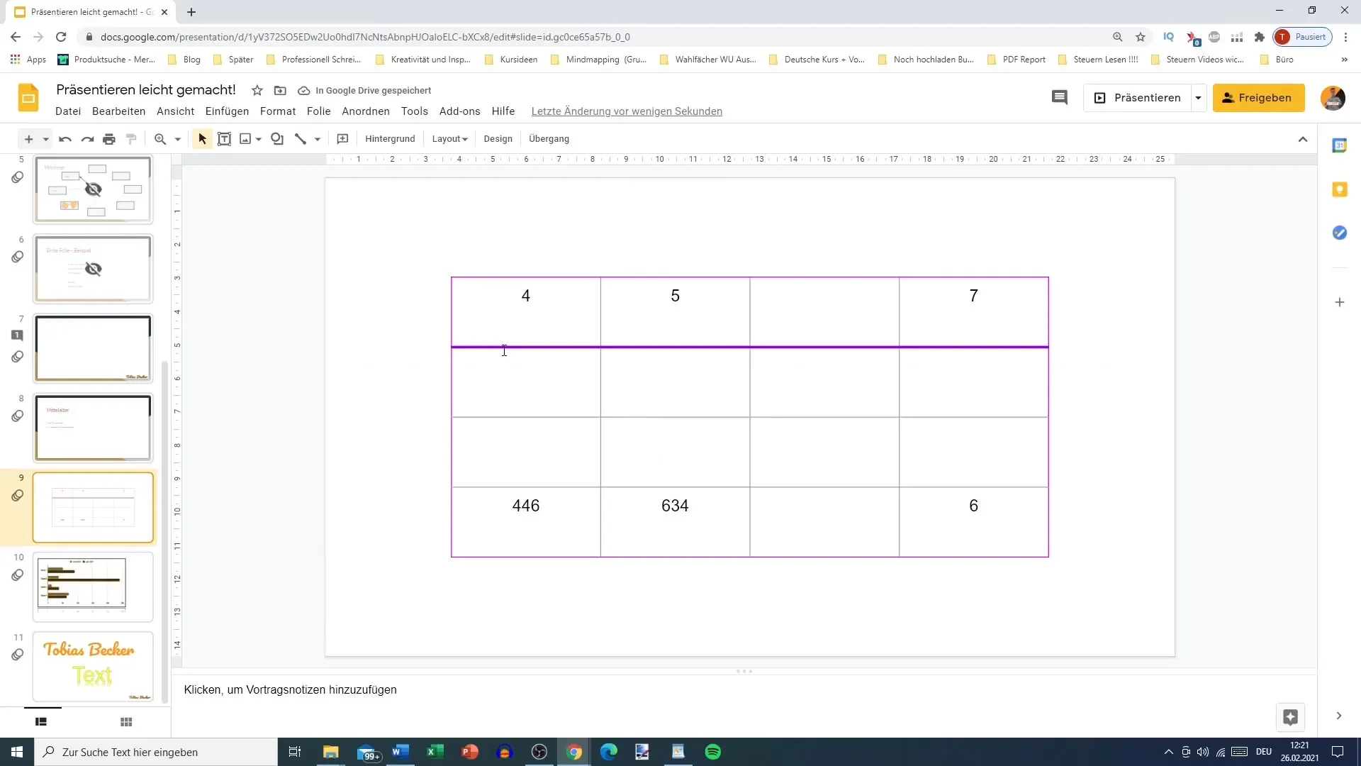 Optimale Vorbereitung für Google Slides-Bildschirmpräsentationen
