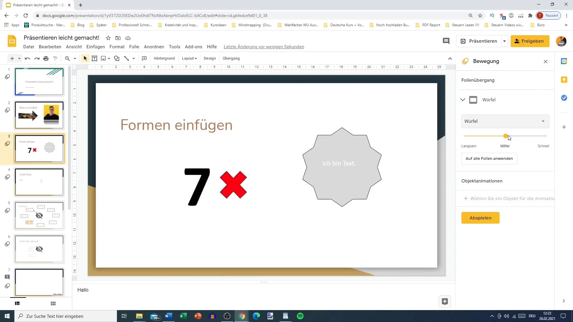 Optimale Vorbereitung für Google Slides-Bildschirmpräsentationen