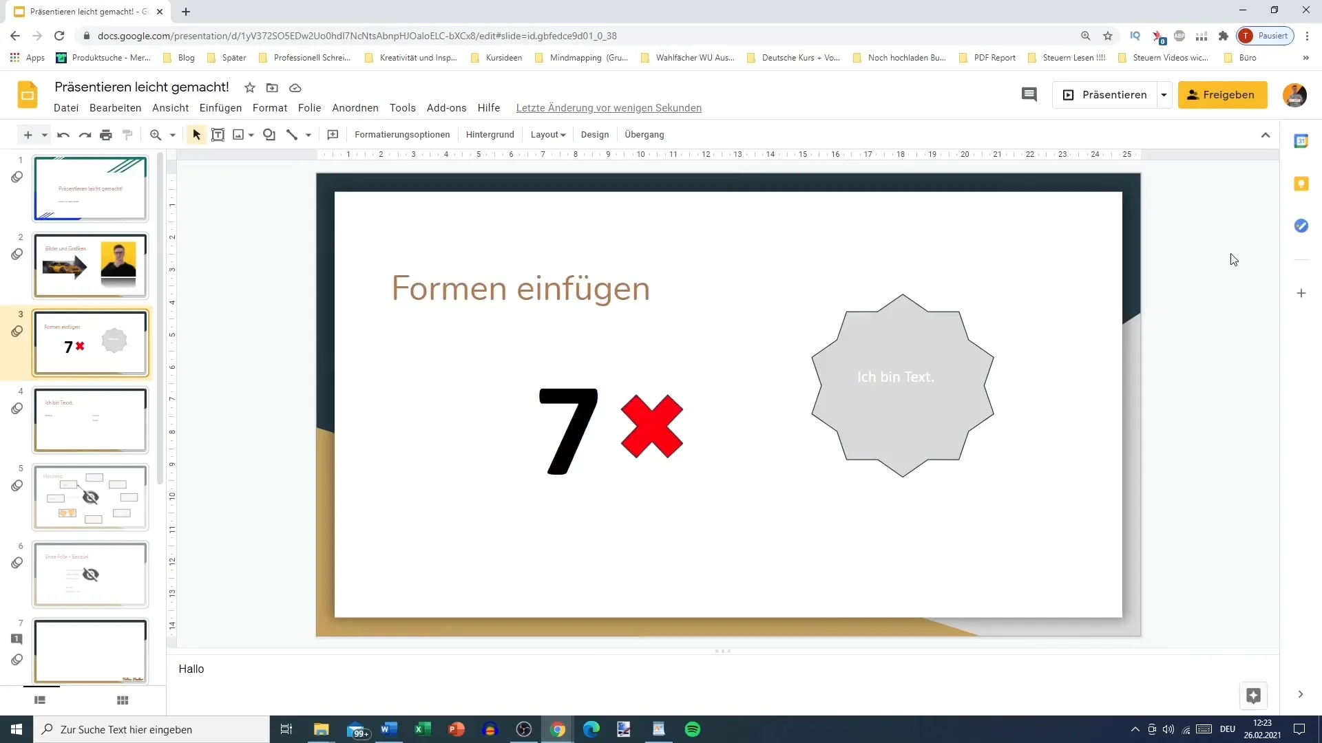 Optimale Vorbereitung für Google Slides-Bildschirmpräsentationen