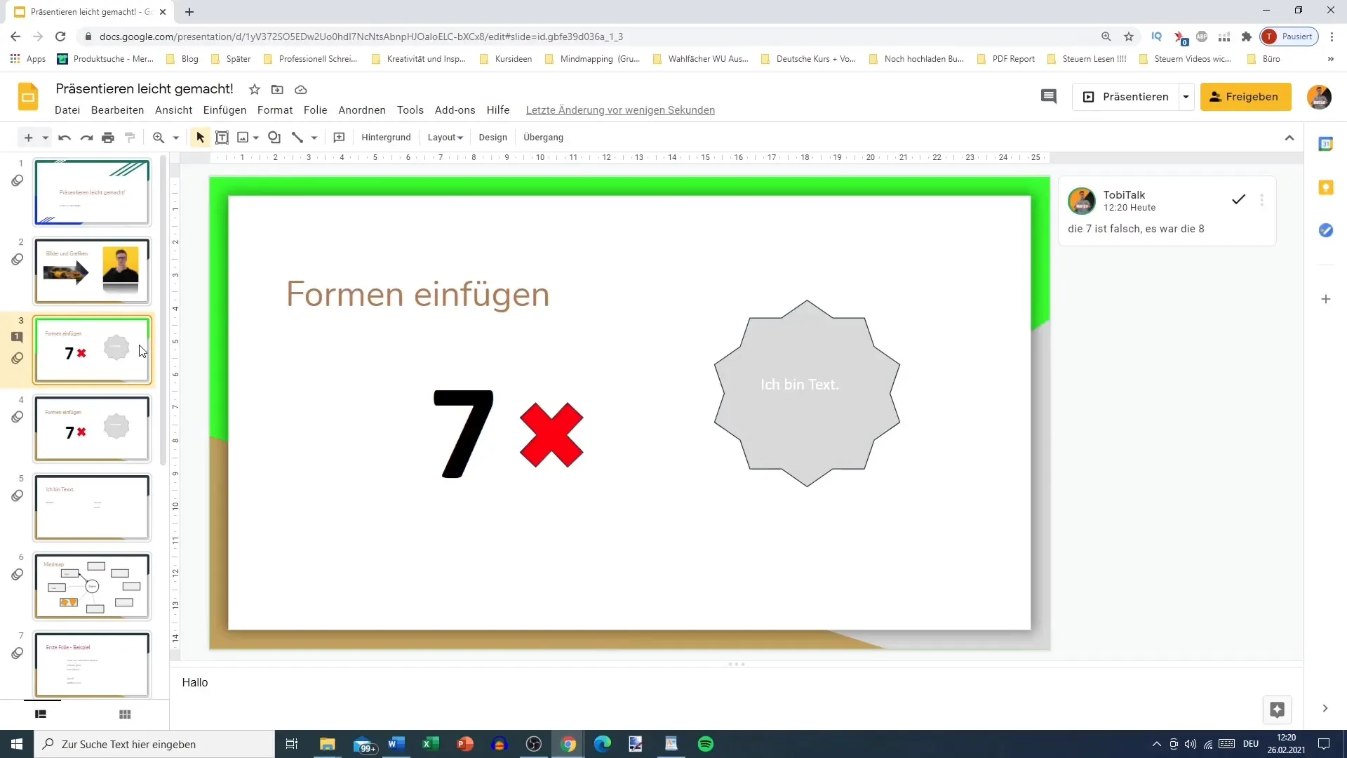 Optimale Vorbereitung für Google Slides-Bildschirmpräsentationen