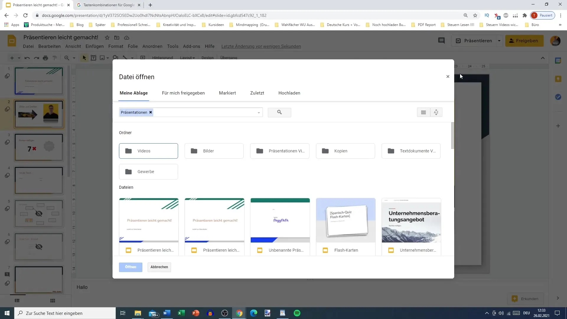 Die besten Tastaturbefehle für Google Slides