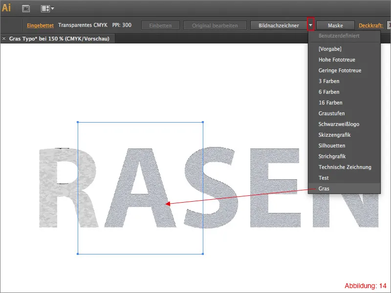 Gras-Typografie erstellen - Adobe Illustrator