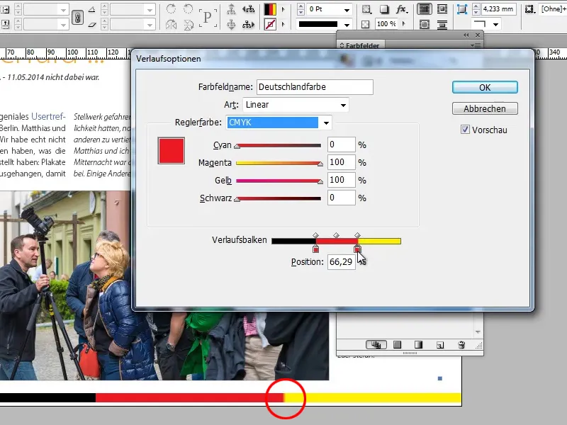 Tipps &amp; Tricks zu Adobe InDesign: Viel Arbeit sparen mithilfe von Verläufen (Beispiel Deutschlandflagge)