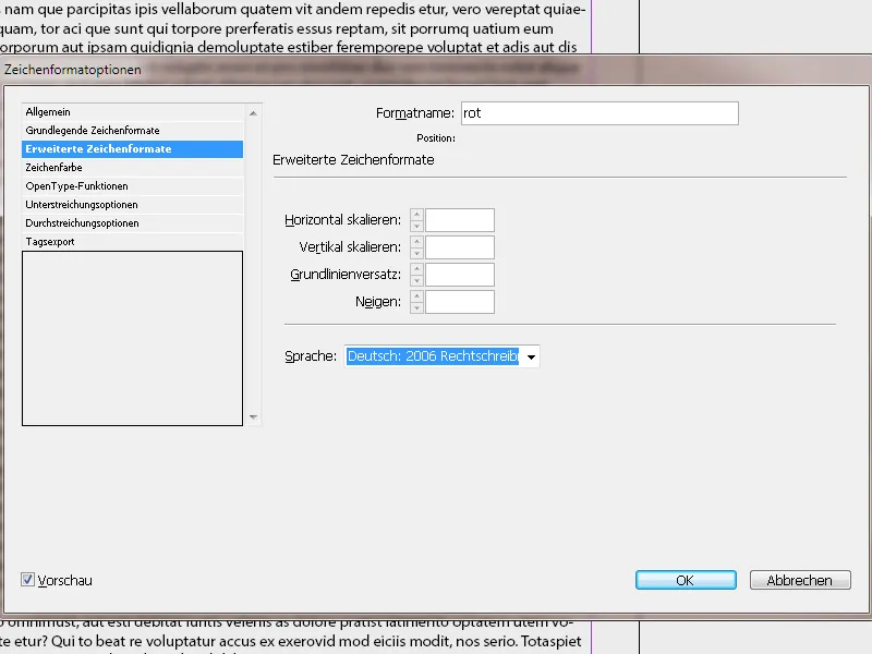 Μορφές χαρακτήρων και γραμμών στο InDesign
