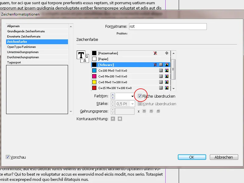 Μορφές χαρακτήρων και γραμμών στο InDesign