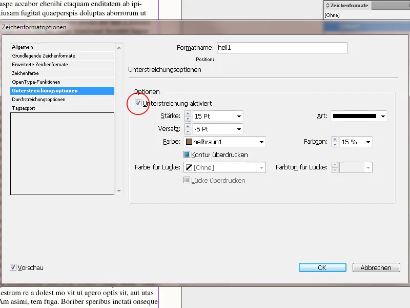 Μορφές χαρακτήρων και γραμμών στο InDesign
