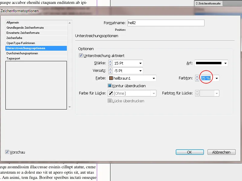 Μορφές χαρακτήρων και γραμμών στο InDesign