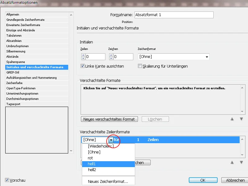 Μορφές χαρακτήρων και γραμμών στο InDesign