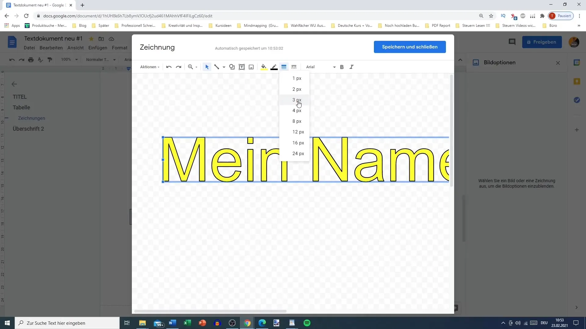 Arrange and design text fields in Google Docs