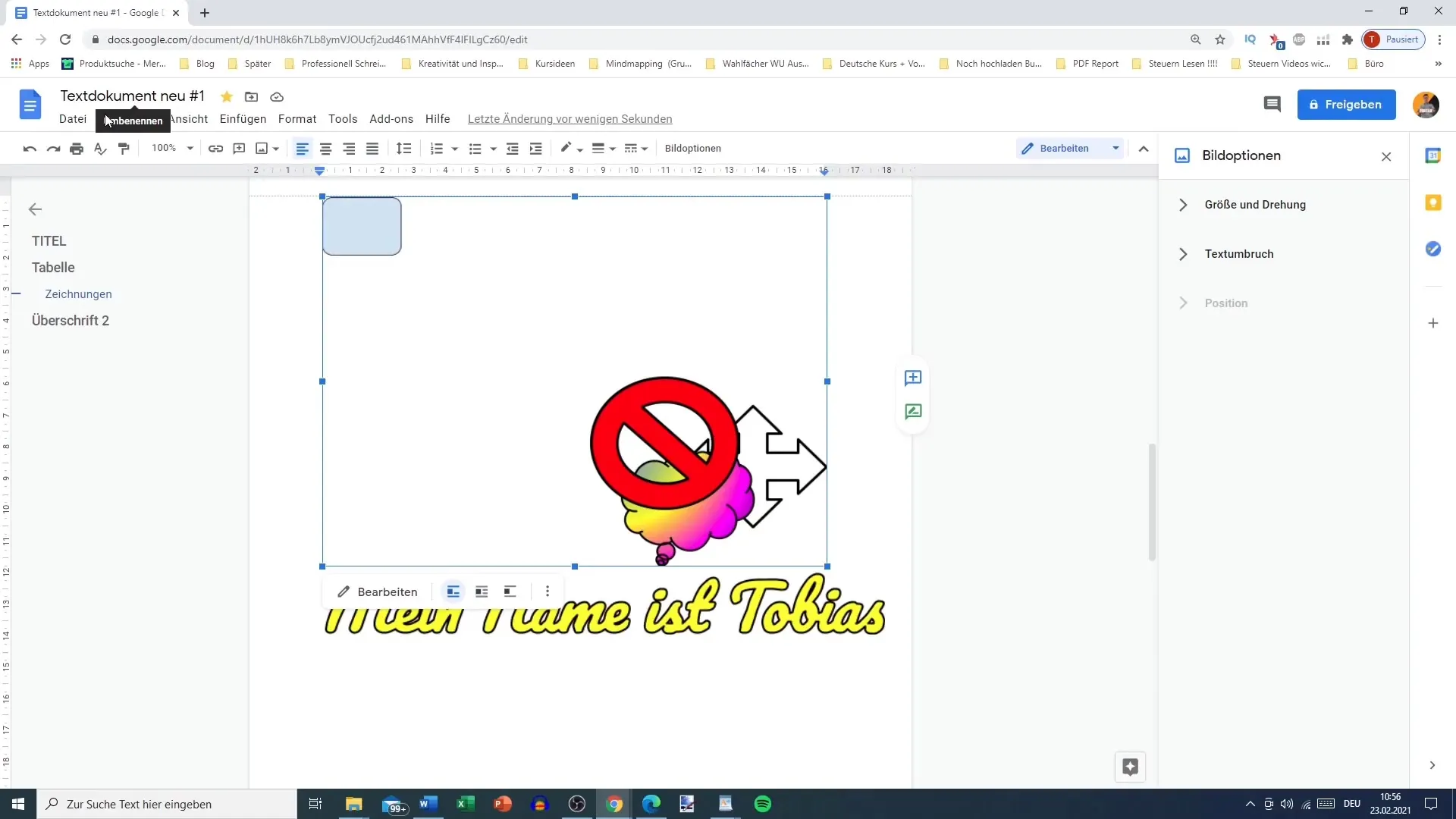 Arrange and design text boxes in Google Docs