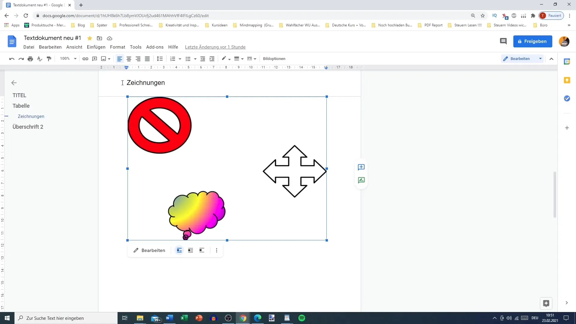 Arrange and design text fields in Google Docs