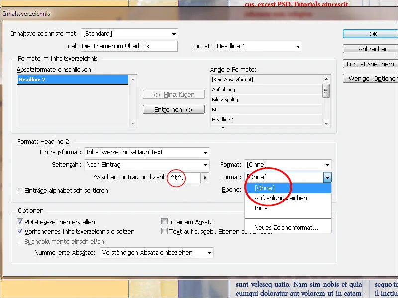 A crea o tabelă de conținut în InDesign A crea o tabelă de conținut în InDesign